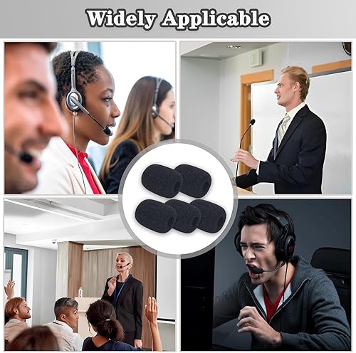 Miniatura 6 de Fundas de micrófono para auriculares, espuma de solapa, micrófono, parabrisas, esponja de espuma, mini cubierta de espuma para variedad de