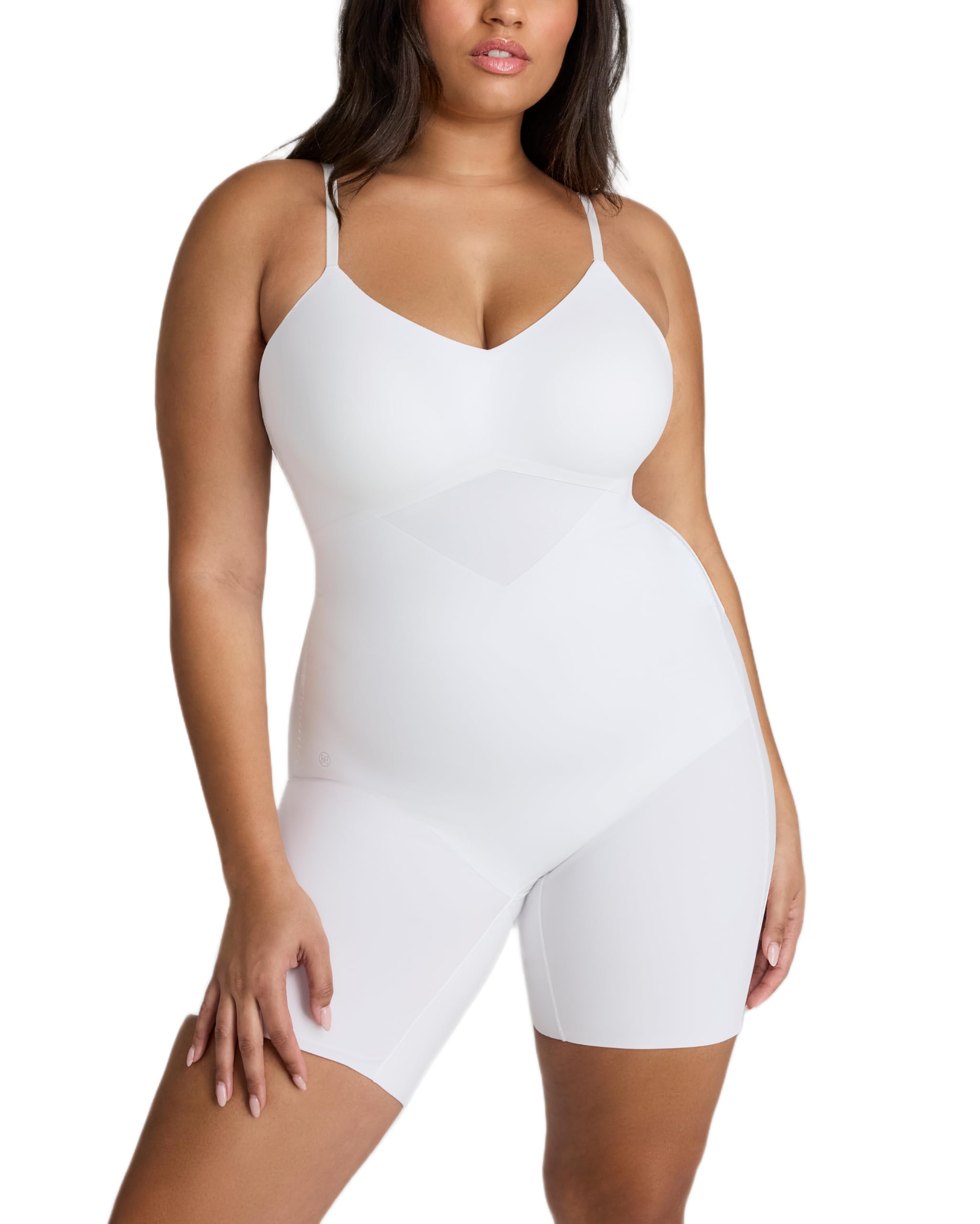 HONEYLOVE Low-Back Bodysuit for Women - Targeted Compression Shapewear - Tummy Control Body Shaper
