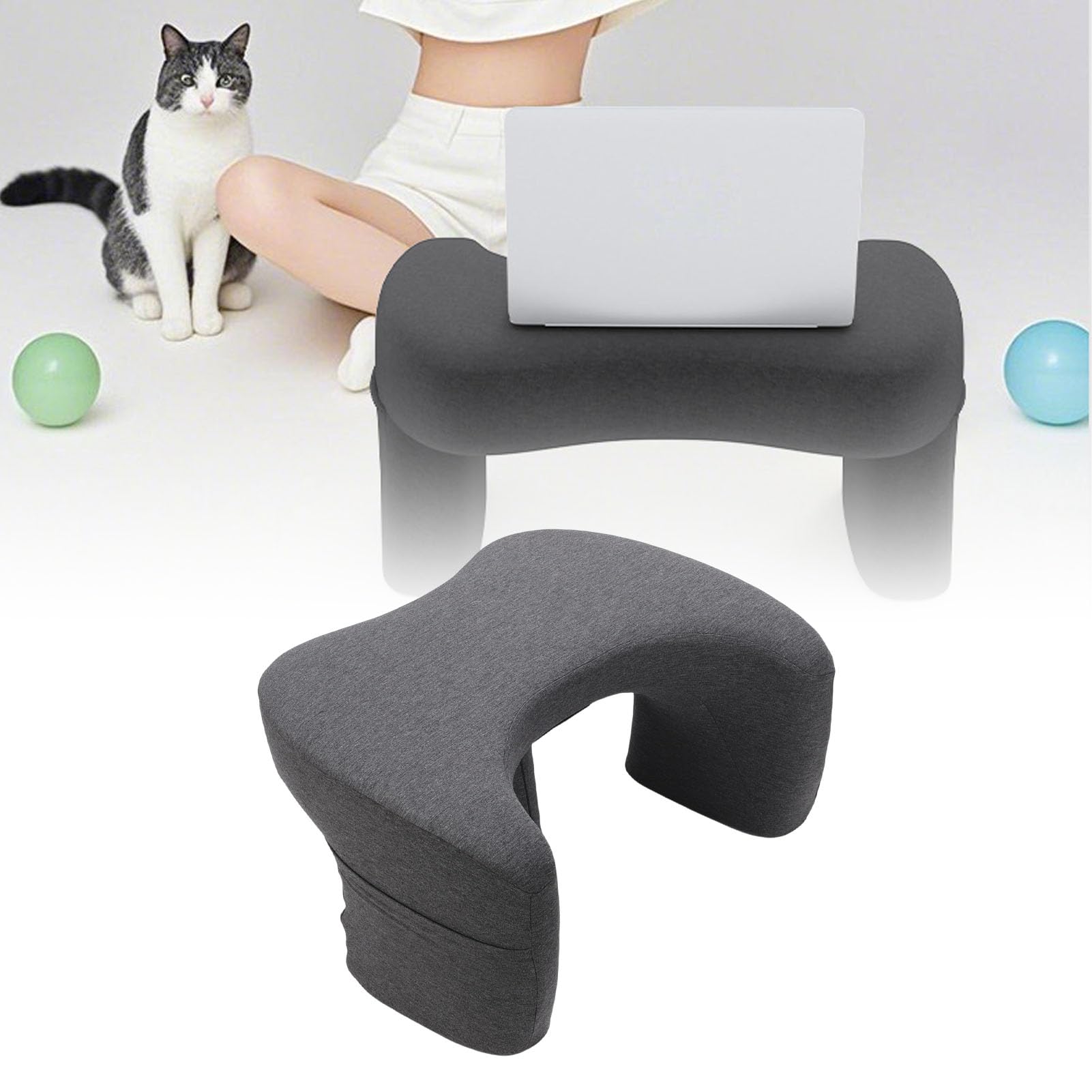 Sonew Almohada de Lectura, Escritorio de Regazo, Almohada para Computadora Portátil, Escritorio para Trabajar, Juegos, Lectura, Escritura en el Piso del sofá de la Cama, Soporte Ergonómico Portátil