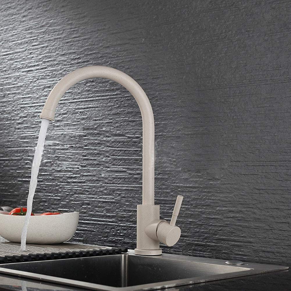 Robinet cuisine mitigeur acier inoxydable SUS304 eau chaude froide