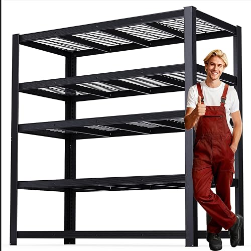 ZEUKMXOO 5-Tier Heavy Duty Garage Shelving 84x55x24 Inch 3050LBS Adjustable Metal Storage Rack