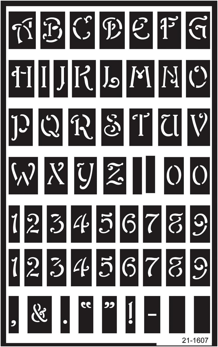 Over N Over Stencil 21-1607 Upper Case