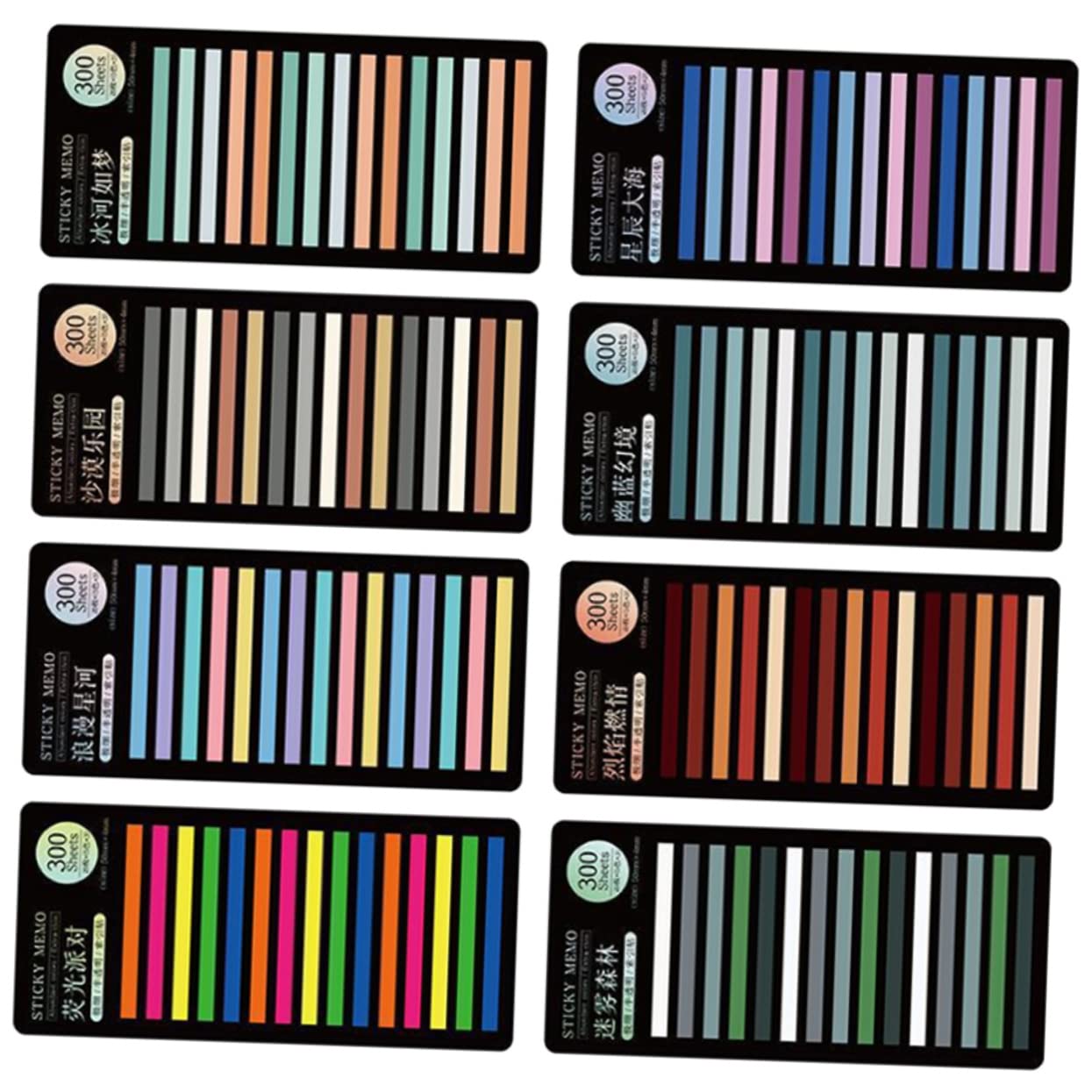 Operitacx 32fogli Segnapagina Colorati Adesivi Per Lettura Schede Indici Trasparenti Per Annotazioni Per Studenti Strisce Di Lettura Decorative Per Ottimale