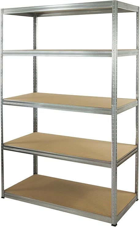 Metal Rack Workshop Bearing Heavy Duty Shelves 180x120x60 Cm Helios Galvanised Many Colours Or Maximum Load Up To 400 Kg Per Shelf Amazon De Diy Tools