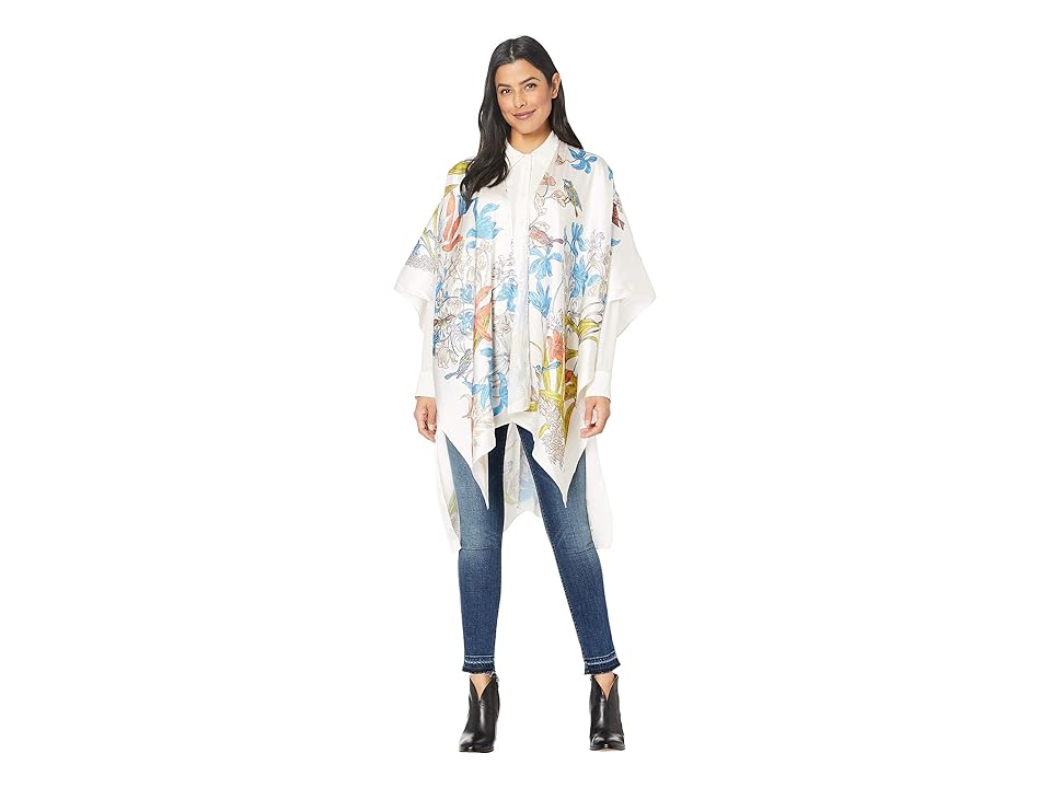 

Echo Design Wildflower Maxi Ruana (Whitecap) Women's Clothing, Blue
