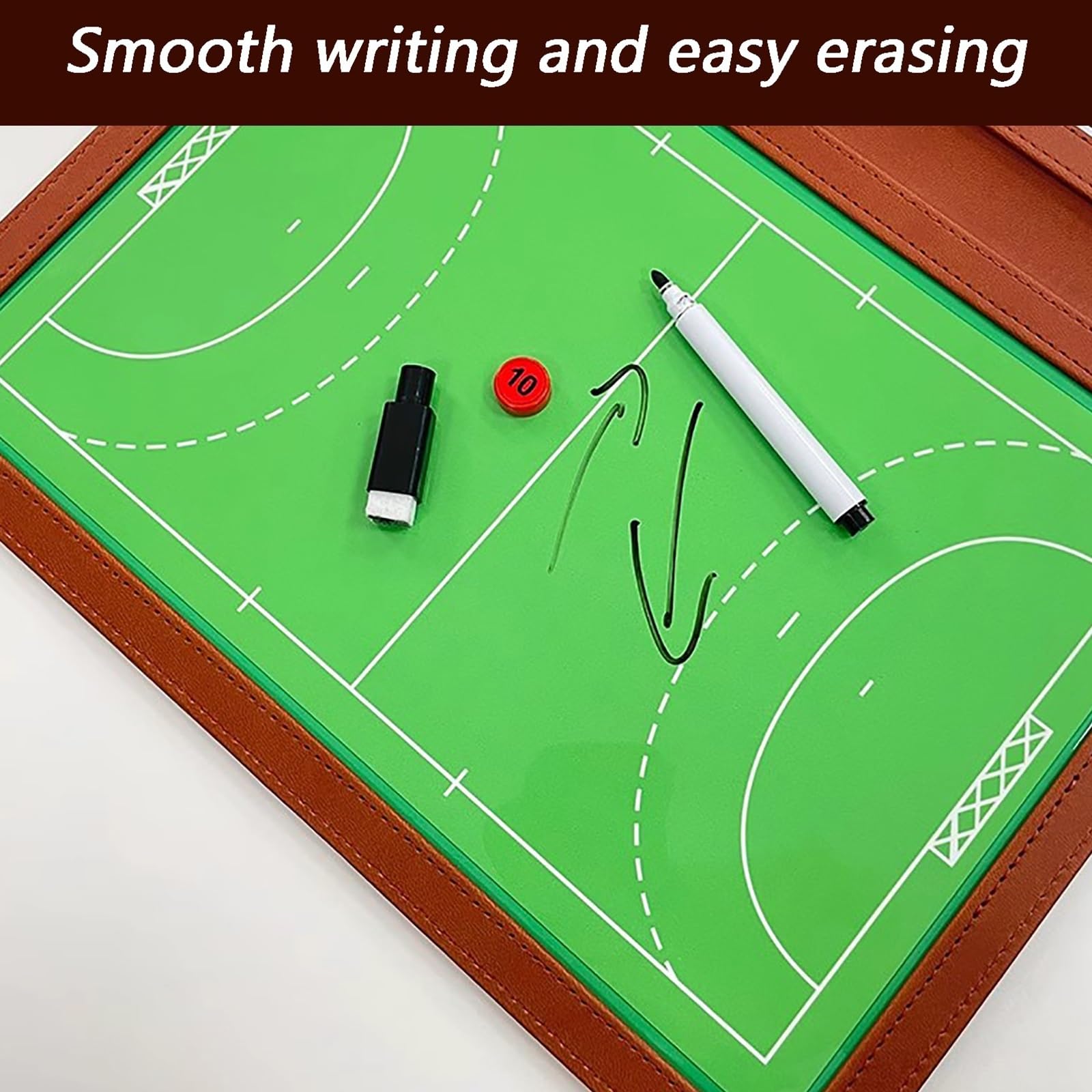 Borrables en Seco, para Entrenadores, Balonmano, Tácticas para Competiciones y Entrenamientos, Pizarra Balonmano Portátil, Diseño Doble Cara, Escritura Fluida, Fácil Transportar