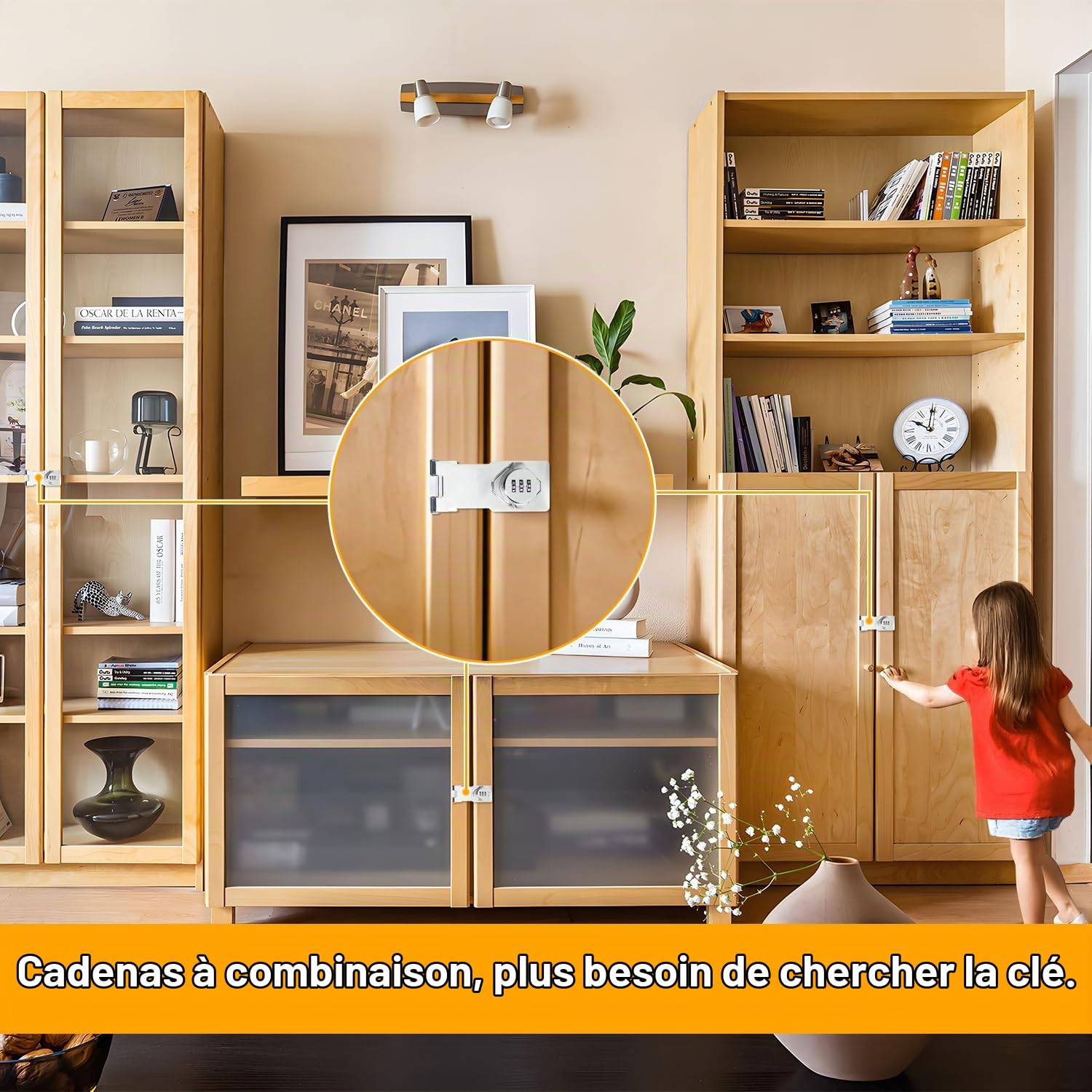1 pièce Serrure à combinaison à 3 chiffres Serrure à moraillon 4.5in Verrouillage du mot de passe pour armoire, cabinet, mot de passe, petite serrure de porte, porte de grange, Argenté