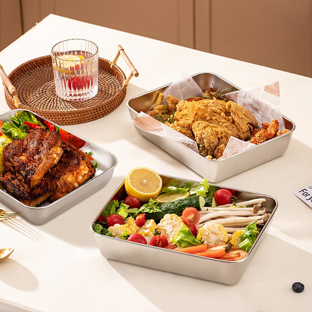 Vershouddozen met deksel, 6 stuks, roestvrij staal, metalen broodtrommel, kleine lunchbox, roestvrijstalen voedselcontainers, maalvoorbereidingsdozen, herbruikbaar, stapelbaar, vaatwasser voor kaas