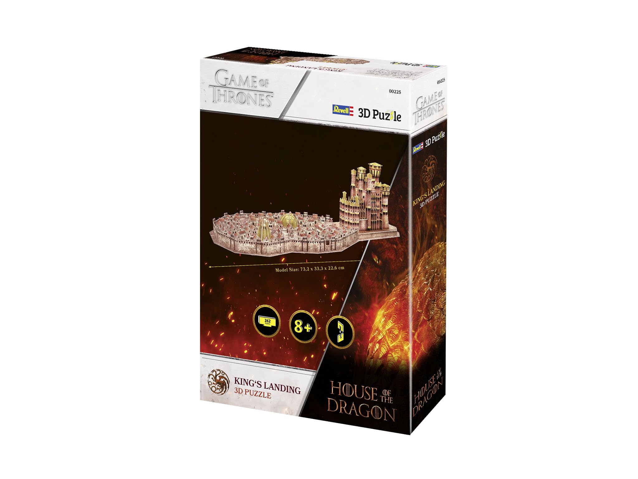 Revell Puzzle 3D I House of The Dragon King's Landing I szczegółowy model z czerwoną frydą górską i przegrodą Baelor I idealne dla fanów i kolekcjonerów Game of Thrones