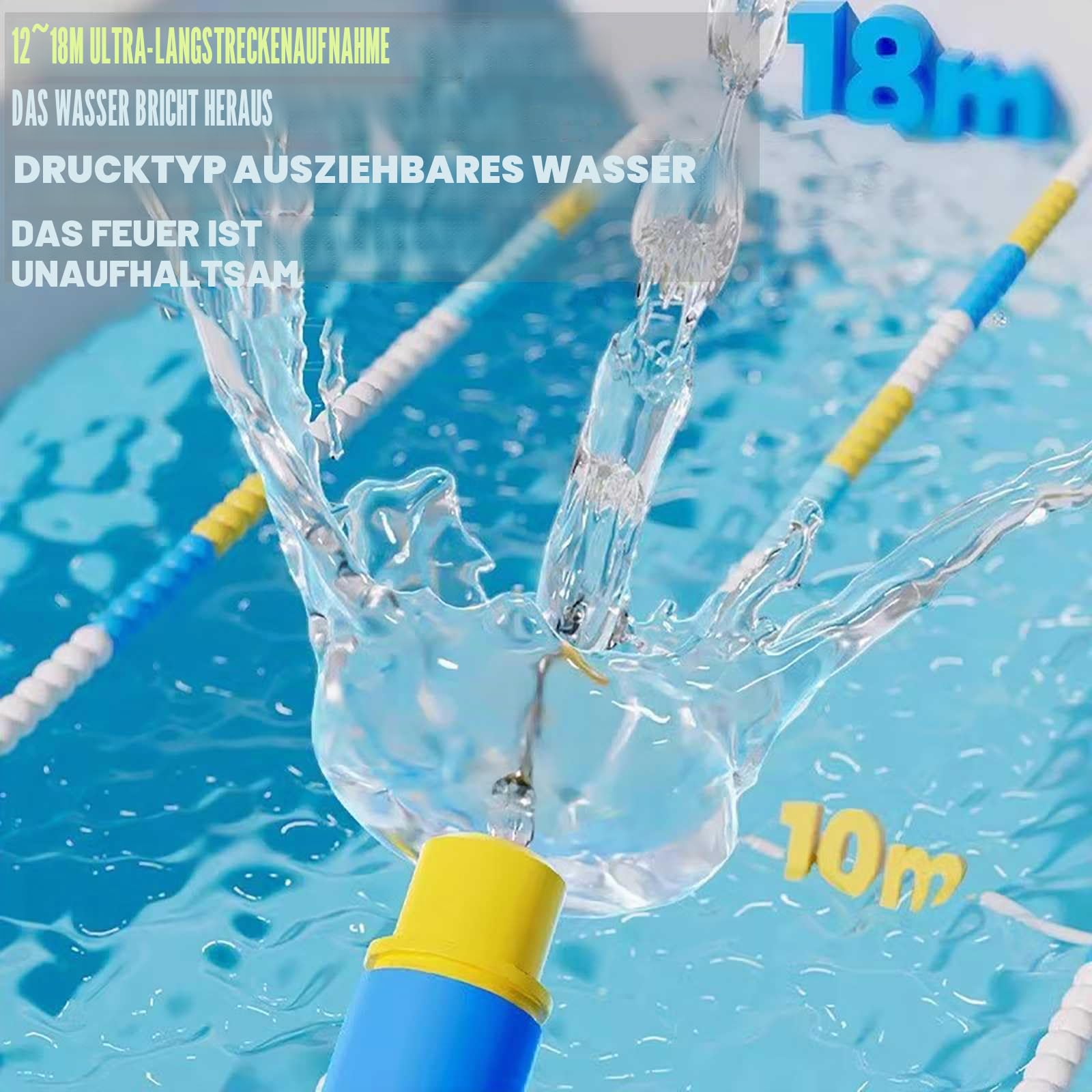 Rucksack Water Soaker Toy,20l Packsack 18m Reichweite Wasserschlachten Spielzeug Verstellbare TräGer Ausziehbarer Rucksack Wasserpistole, FüR Strand/Pool/Outdoor