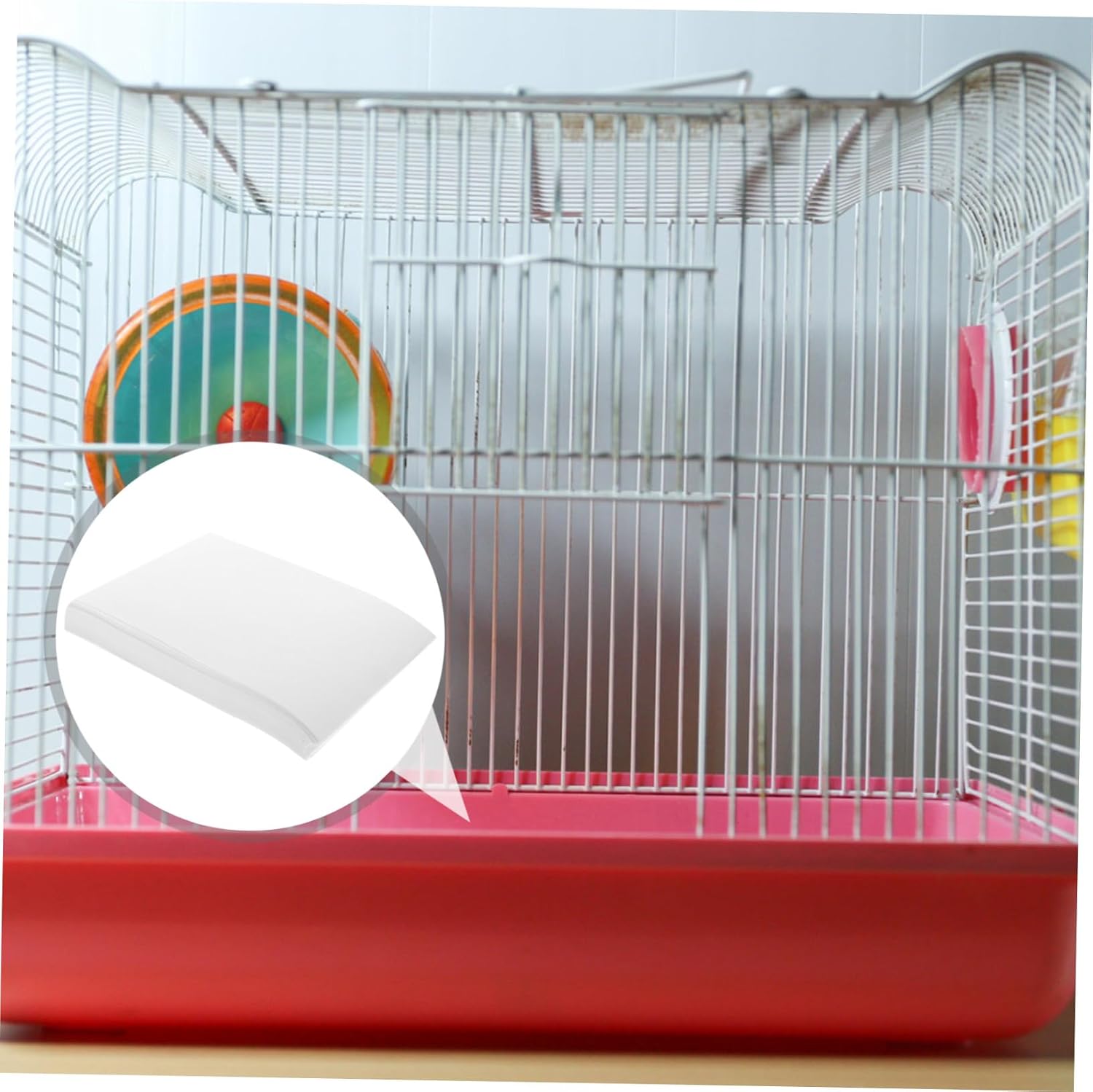 100Pcs Disposable Bird Cage Liner Paper Absorbent Parrot Cage Cushion Mats Non-Leak Bottom Tray for Clean and Pet Bird