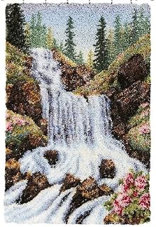 Latch Hook Rug Kits, DIY Latch Hook Rug, Home Carpet Rug Making Canvas Kits, DIY Crochet Kits Embroidery Kits Needlework Crafts for Home Decor, Latch Hook Kits for Beginners Kids Adults, 60 X 40 cm
