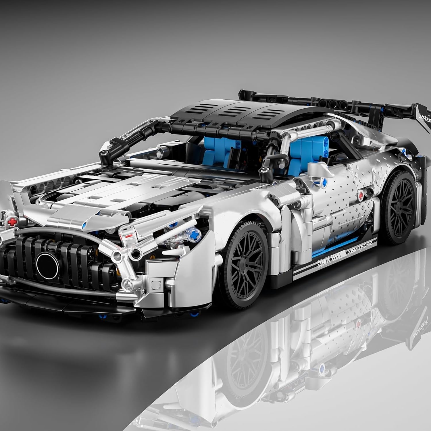 Bloques de sujeción para coche 1:14 Supersportwagen Bloques de sujeción Juguetes | 1310 piezas Speed Sports Car Maqueta de Coche de Carreras Bloques de Construcción Modelo Hogar Decoración Regalo para Adultos