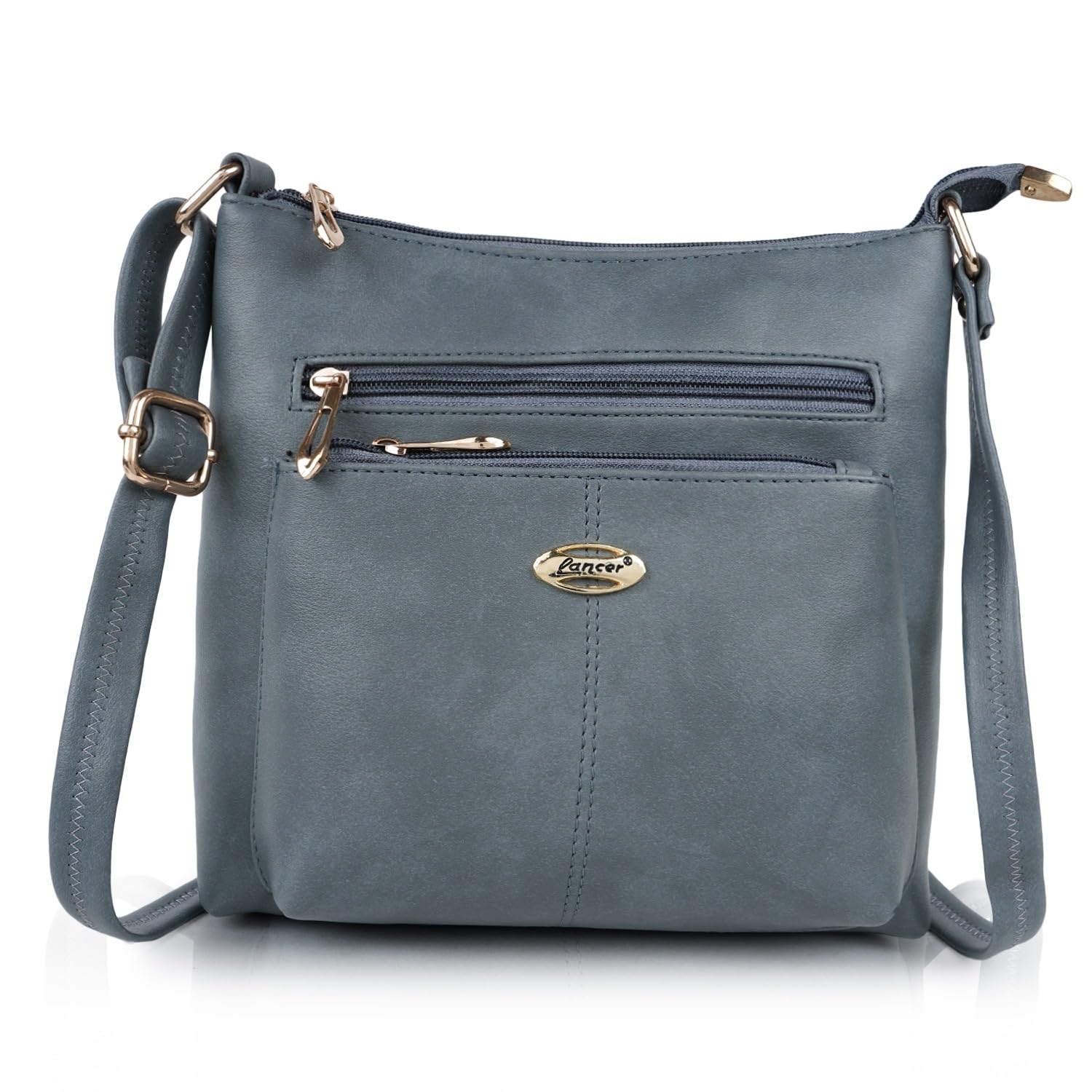 LANCER PU Leather Sling Bag for Women with Adjustable Strap & Zip Closure | Water-resistant Casual Crossbody Bag for Girls for Everyday Use, Parties College-image-8