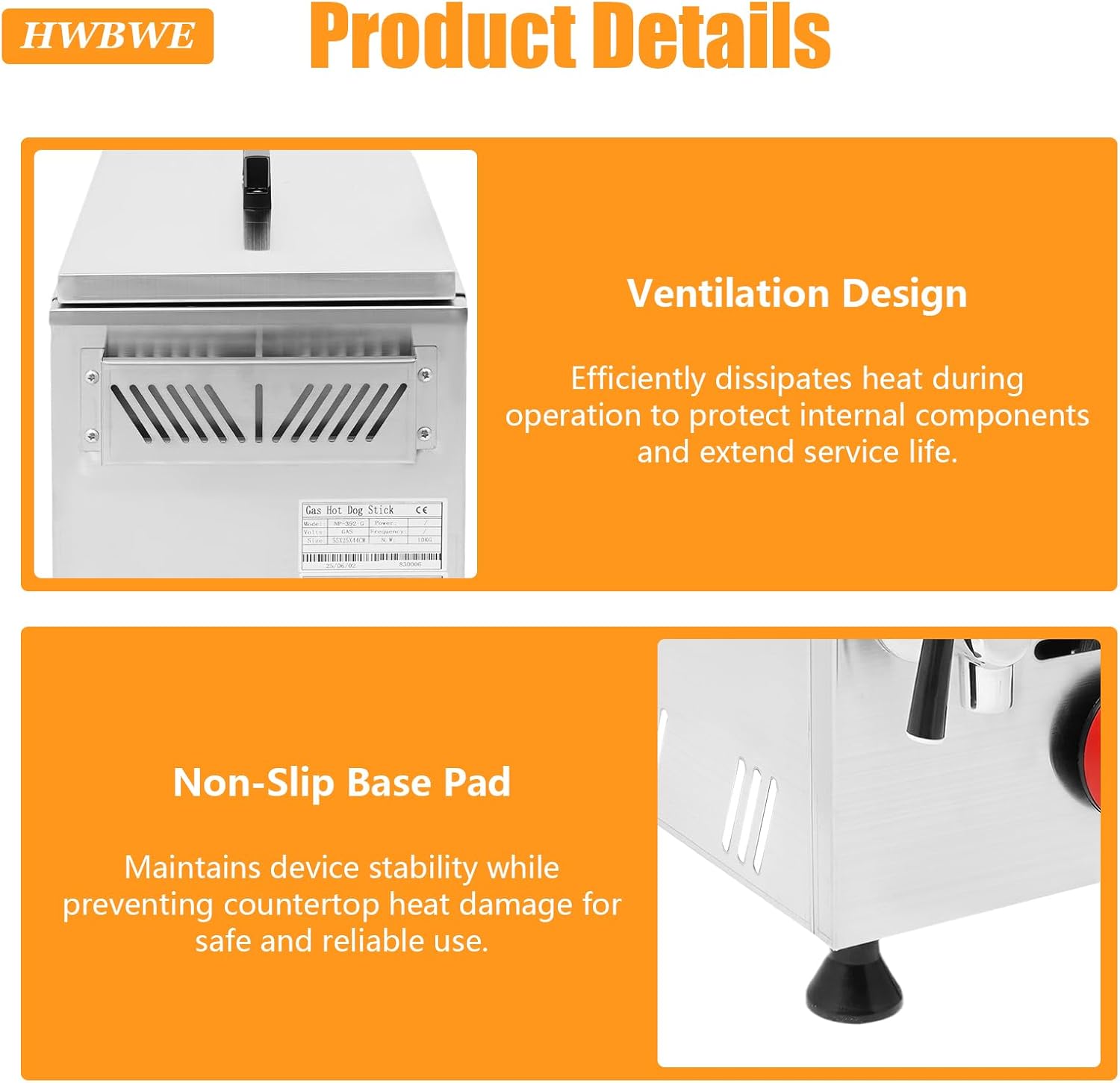21L Commercial Deep Fryer LPG Gas Stainless Steel for Cheese Hot Dogs Waffle Sticks Corn Dogs Adjustable Temperature 12 Hooks Frying Machine for Snack