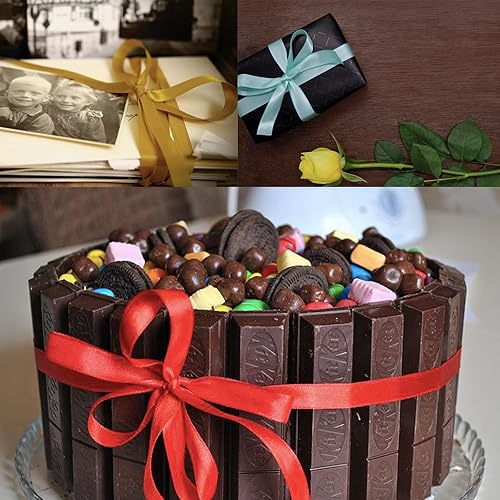 Miniatura 9 de Cinta de satén verde militar para envolver regalos de 34 pulgadas, rollo continuo de cintas de 25 yardas, cinta de regalo de Navidad, cinta gruesa