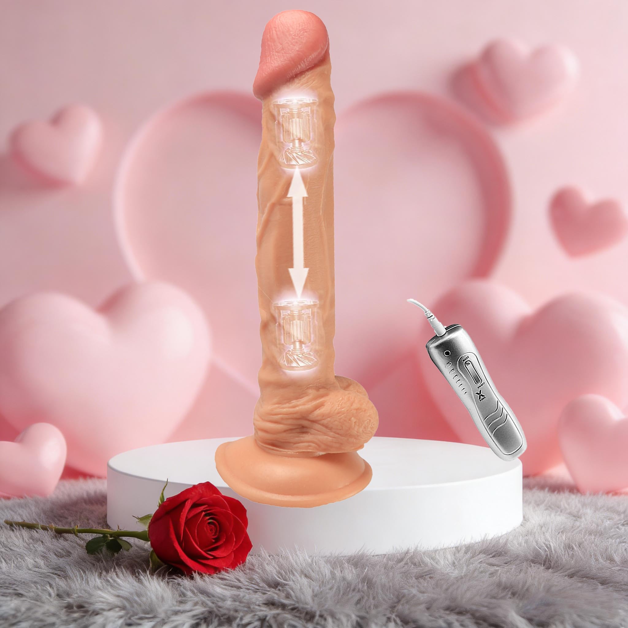 Naughty 9,5 Pulgadas Potente Producto Suave Y Suave Con Un Estilo Elegante Utilizado Para Vacaciones Especiales, Convenciones De Juegos De Rol, Fiesta Nupcial -Genérico KHP9o
