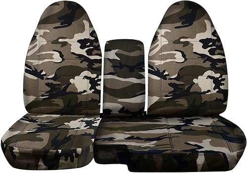 Miniatura 2 de TOTALLY COVERS Compatible con fundas de asiento de camión de camuflaje Ford RangerMazda Serie B 1998-2003 (banco dividido 6040) con consola