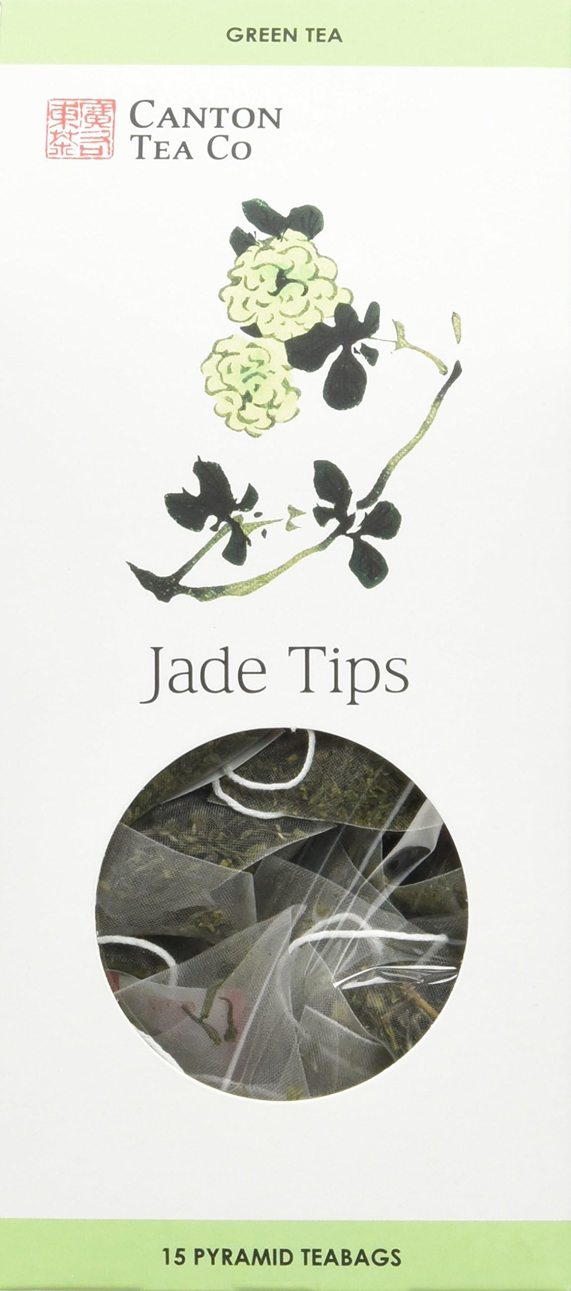 Canton Tea Jade Tips Pyramid Teabags (Pack of 15)