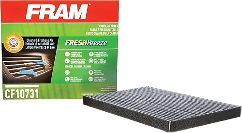Fram Fresh Breeze - Filtro de aire de cabina con bicarbonato de sodio Arm & Hammer, CF10731 para vehículos Suzuki seleccionados, color blanco