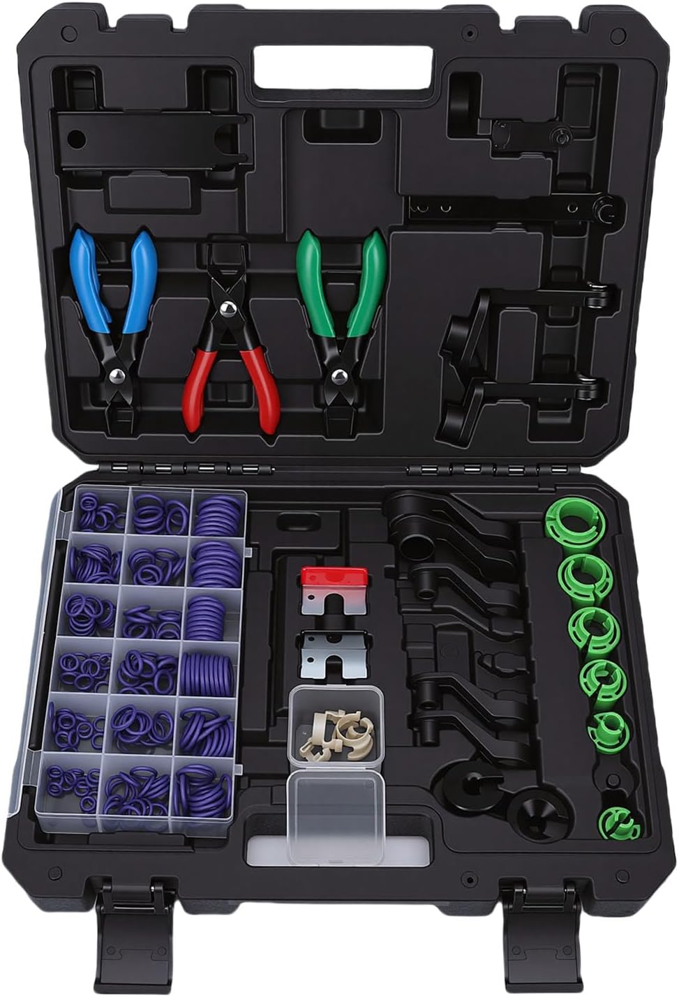27Pcs Master Quick Disconnect Tool Set, 307-176, 310-038, T40149 Fuel Line Removal Tool with 225pcs O Rings, 3pcs Fuel Line Disconnect Pliers, for Transmission System
