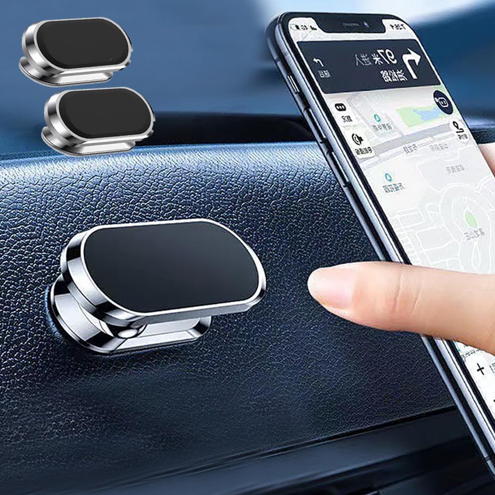 Soporte magnético para teléfono, 2 unidades, soporte universal giratorio de 360 grados, compatible con teléfonos inteligentes, absorbe la carcasa de