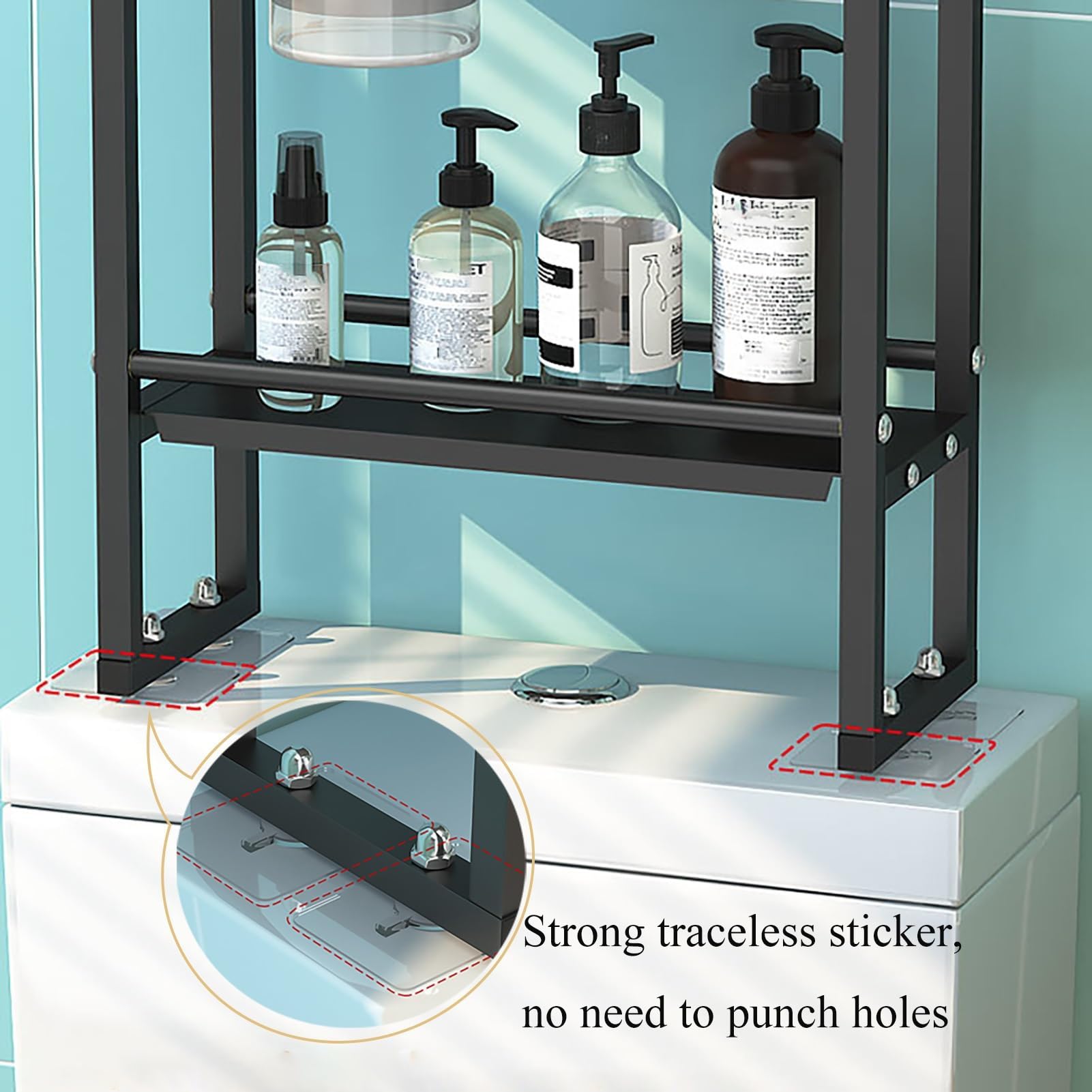 Estante De Almacenamiento sobre El Inodoro, Estante De Almacenamiento para El Baño, Estante Organizador sobre El Inodoro, Ahorro De Espacio para El Inodoro con Estantes De 3 Niveles