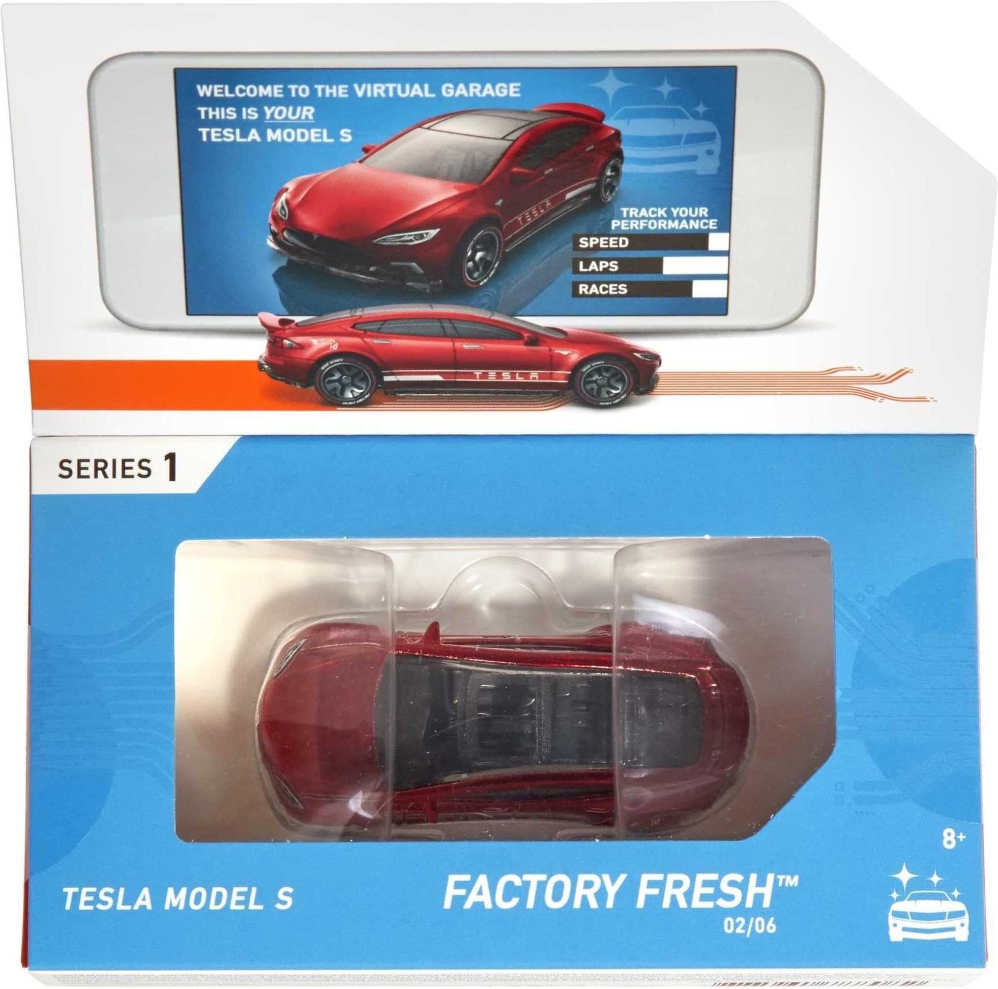 Hot Wheels- ID Die-Cast Tesla Model S Scala 1:64, Macchinina Giocattolo per Bambini 8 + Anni, FXB14