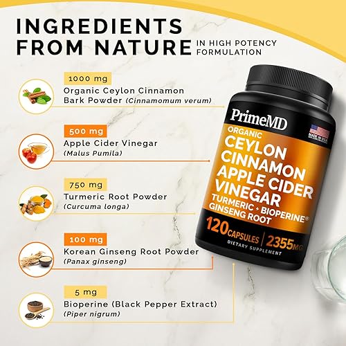 Miniatura 4 de Gotas de biotina líquida 4 en 1 con colágeno y queratina (2 onzas líquidas, 1 paquete) y canela de Ceilán 5 en 1 con cúrcuma y raíz de ginseng (120