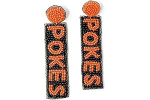 Game Day Football Beaded Earrings for Women