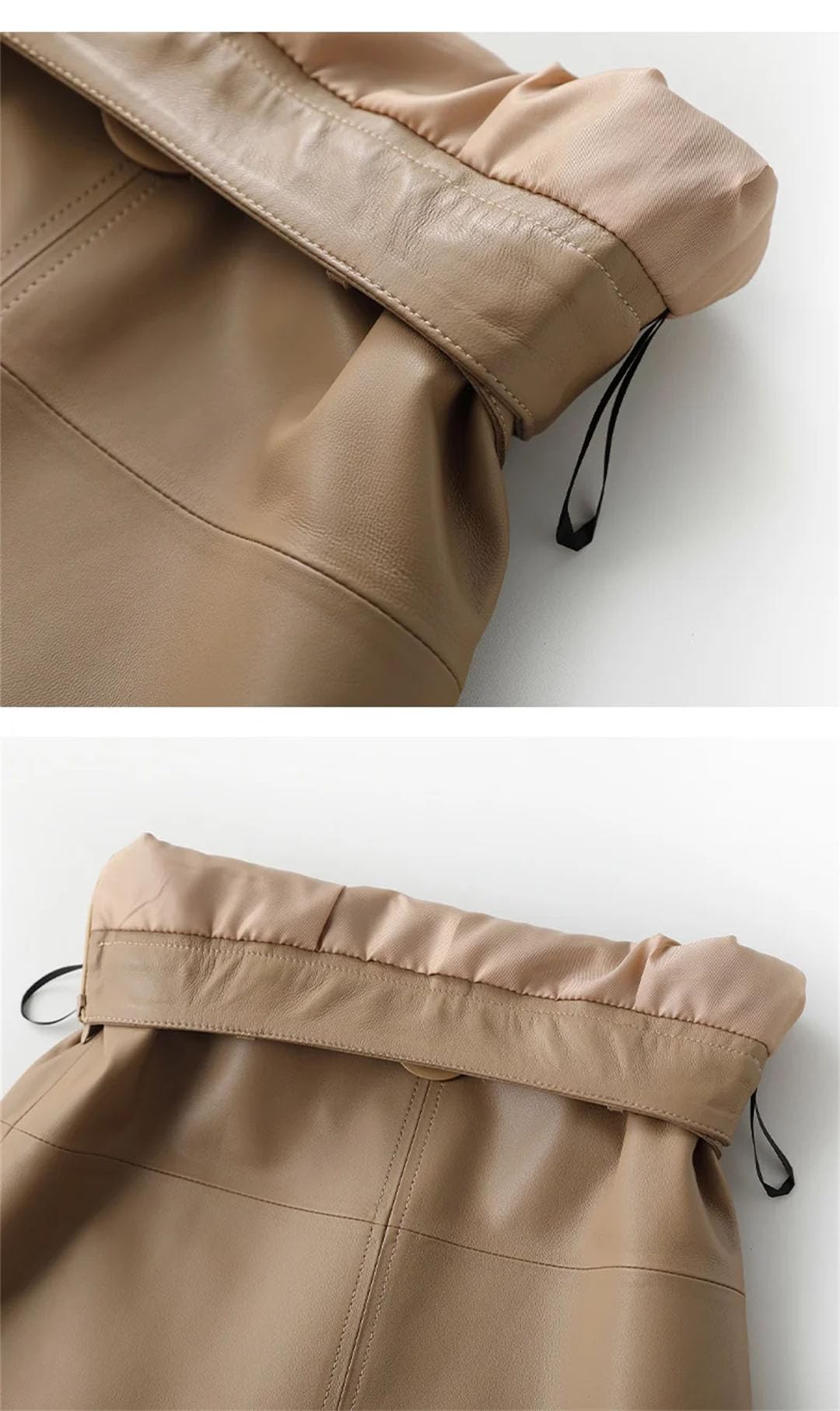 Cintura da donna in pelle di agnello con spacco posteriore, versatile, per feste