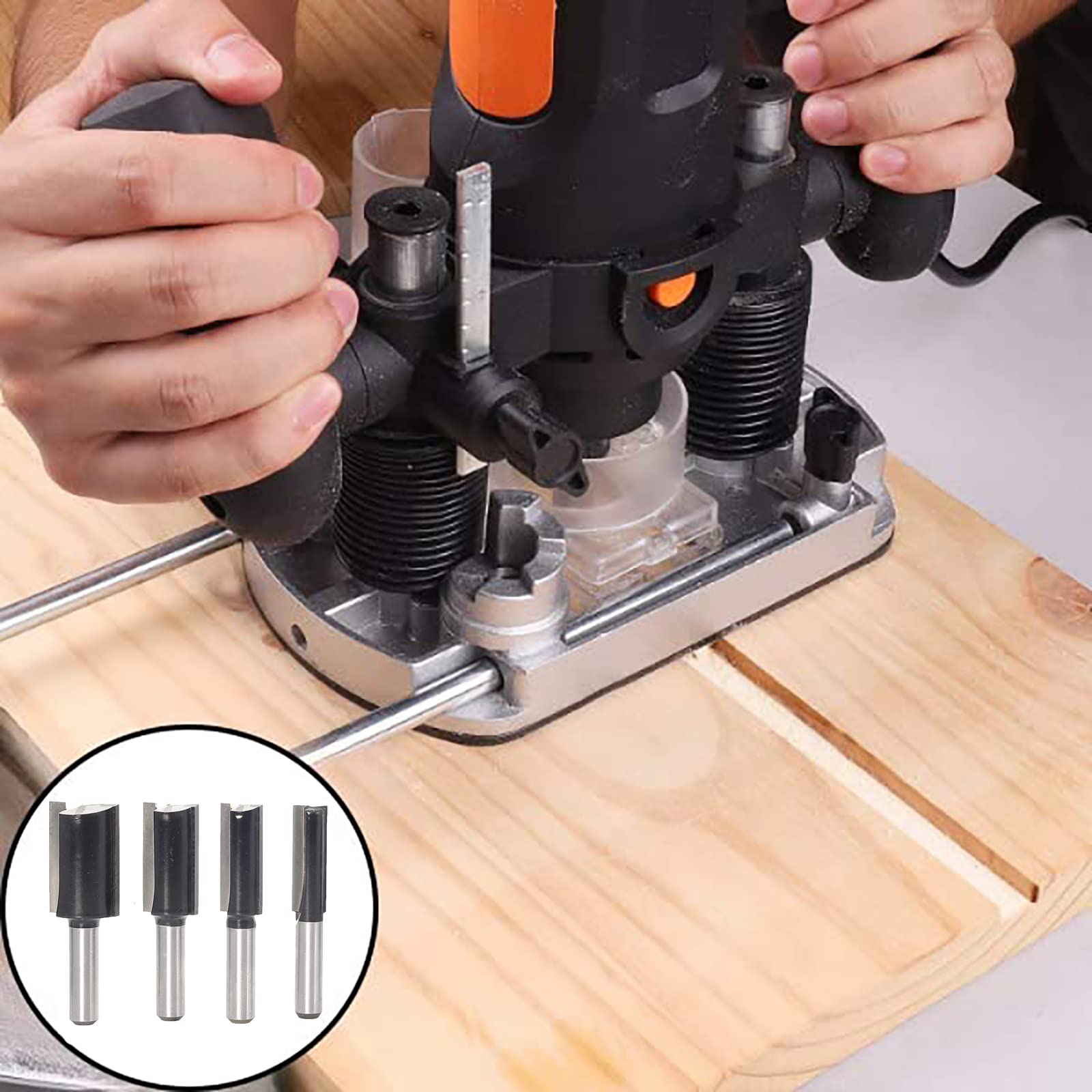 Lot de 30 fraises de défonceuse HM, tige de 8 mm, dans un coffret en bois avec roulement en 3 pièces, pour le bricolage du bois, défonceuse (tige 8 mm, lot de 30 pièces)