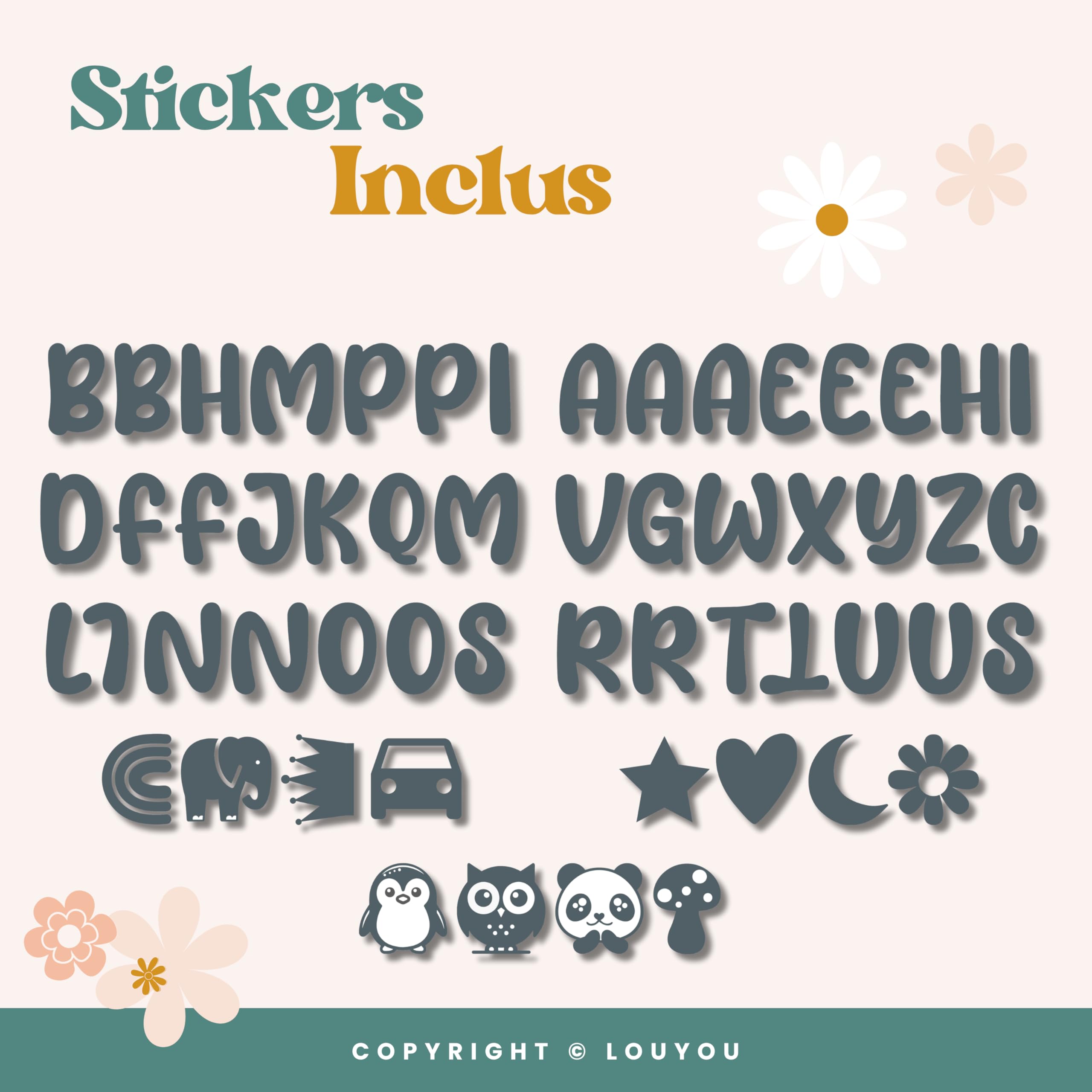 Cubos de Madera de 5cm x 5cm Kit de 4 Cubos con Pegatinas Grises - Letras de Madera de Gran Tamaño, Nombre Personalizado, Decoración para Habitación Infantil y Regalo de Nacimiento (Gris, 4)
