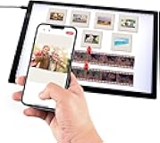 TCNEWCL Slide Viewer Magnetic Light Box for Photo Slide and Film Negative Scanning, Ultra-Thin Illuminated Board Panel for Tattoo Drawing, Sketching, Stenciling, USB Powered