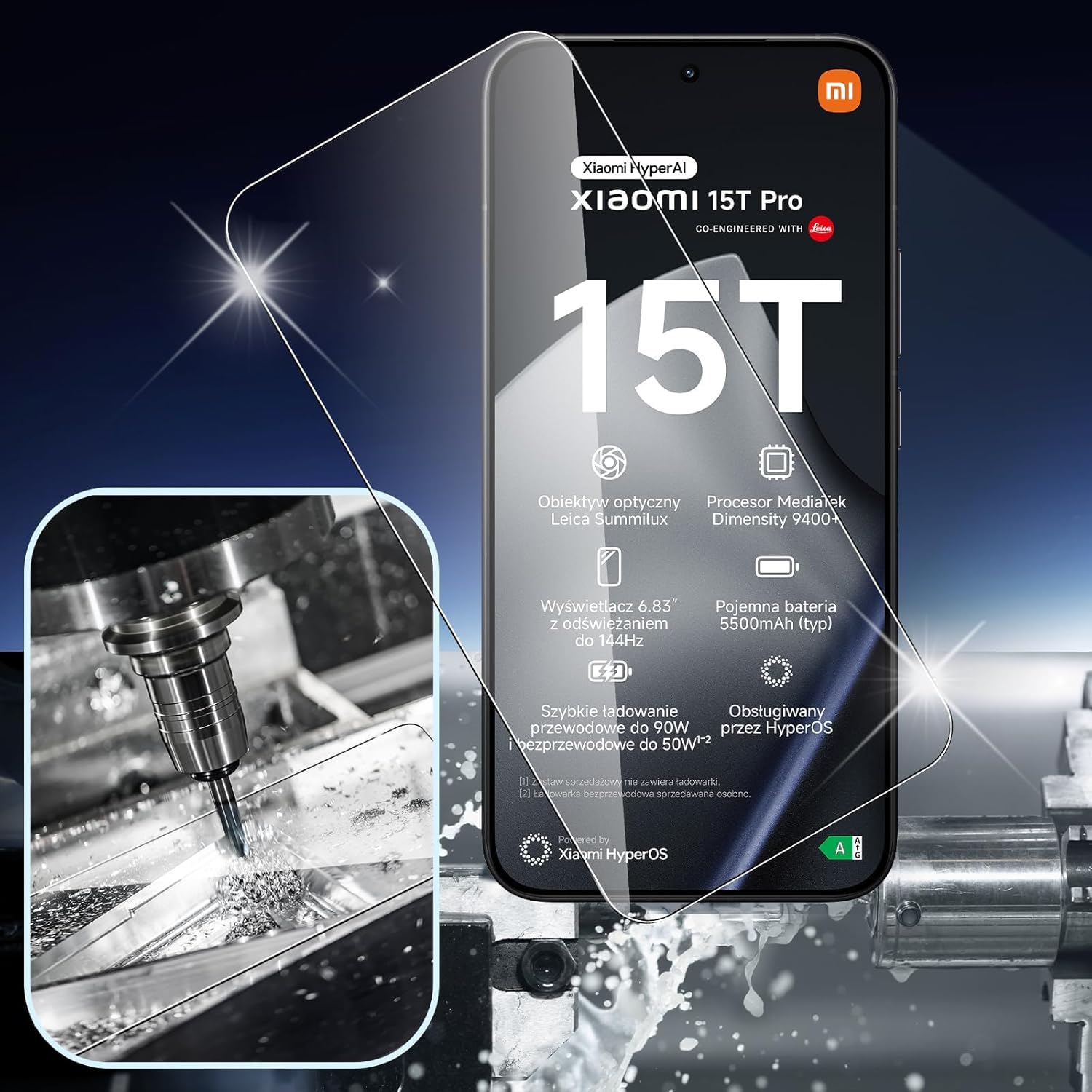 Xiaomi 15T Pro Screenprotector - MobyDefend Case-Friendly Screensaver