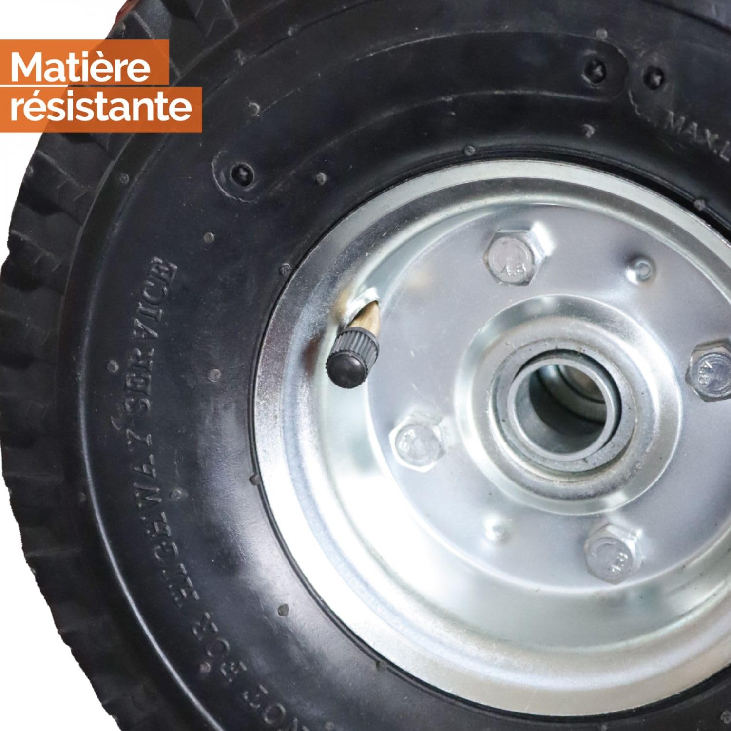 Linxor - Lot de 2 Roues gonflables pour Chariot 4.10/3.50-4 - Alésage 20 mm