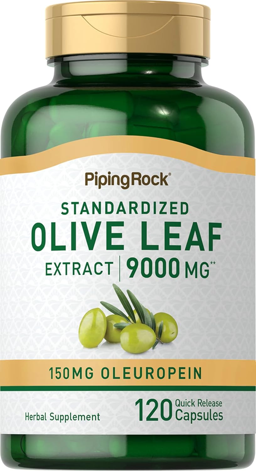 Piping Rock Extracto de hoja de olivo 9000 mg 120