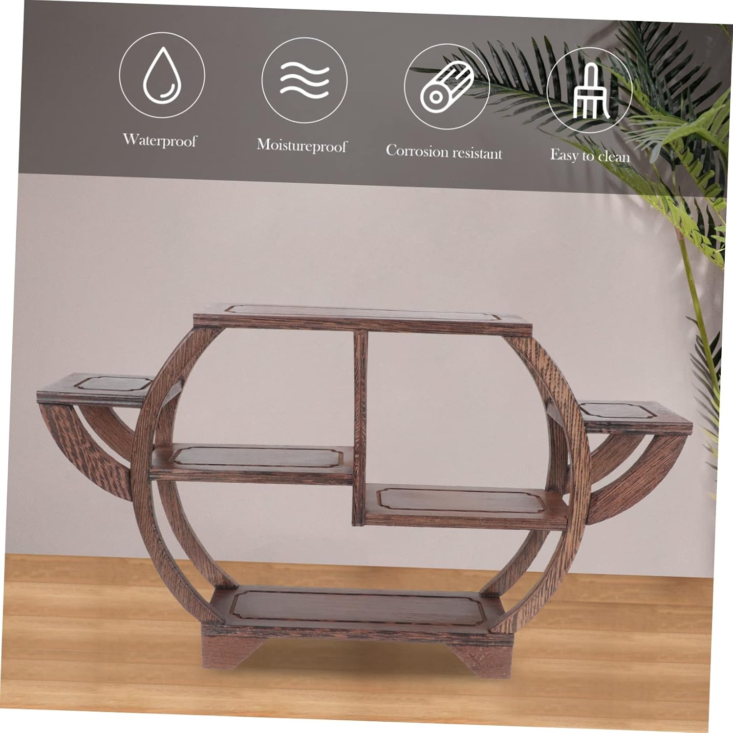 ORFOFE 1piece Antique Wooden Curio Display Stand for Home Decoration Chicken Wing Wood Craft Frame for Living Room Bedroom Office Unique Artistic Atmosphere