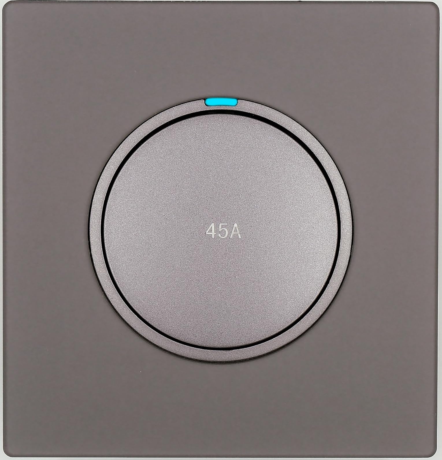 MEI JIA45 Amp Switch Matt Gray Skin Texture acrylic glass panel Wall Point Switch Push Button Light Switches with LED Indicator, Wall Power Socket, Artistic Modern Swich soket. (45 Amp Switch)