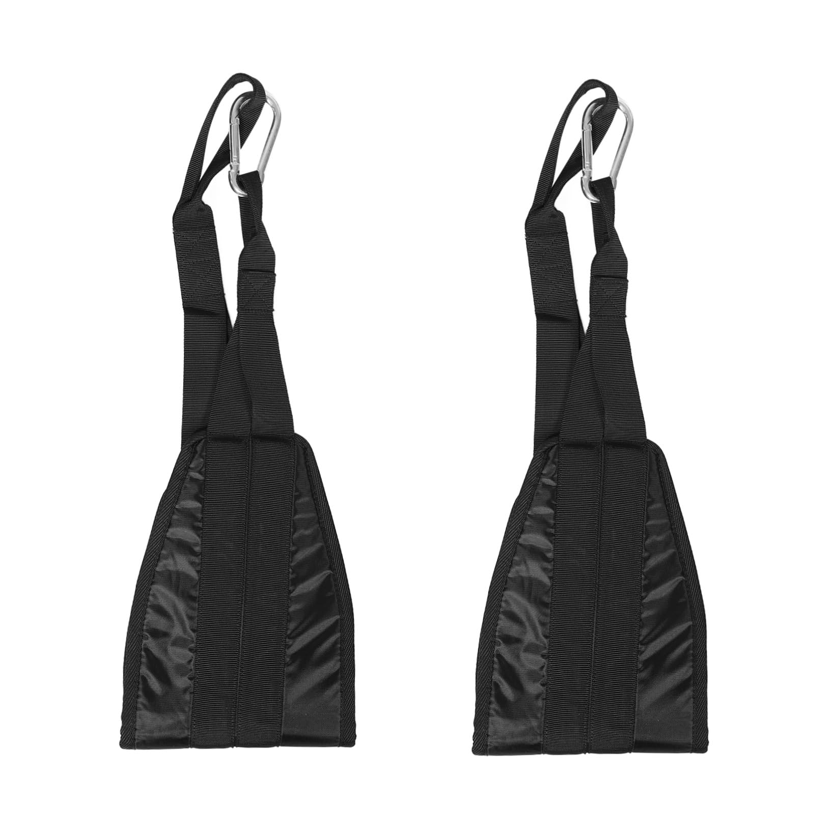 PRETYZOOM Correas para Dominadas y Abdominales de Oxford Resistentes Entrenamiento Multifuncional para Gimnasio y Casa Accesorios Fitness para Fuerza y Musculación de Negro con Hebillas