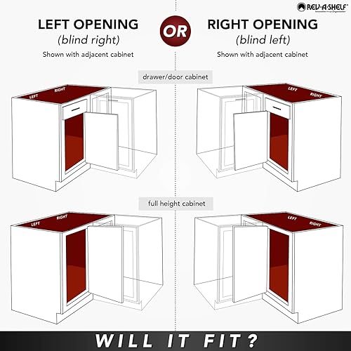 Miniatura 2 de Rev-A-Shelf Juego Lazy Susan de madera de media luna de 38 pulgadas