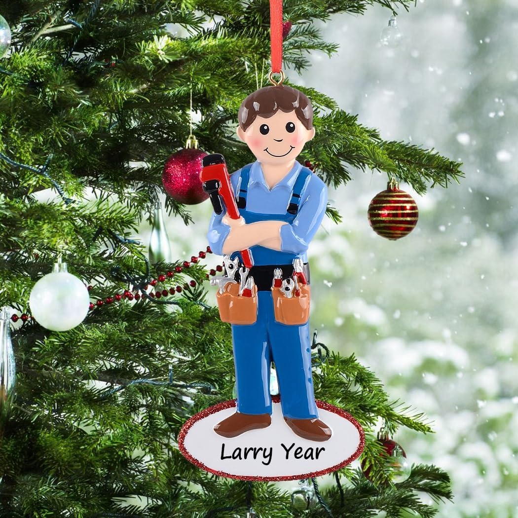 Handyman Christmas Ornament 2026, Personalized Tool Box Keepsake Gift