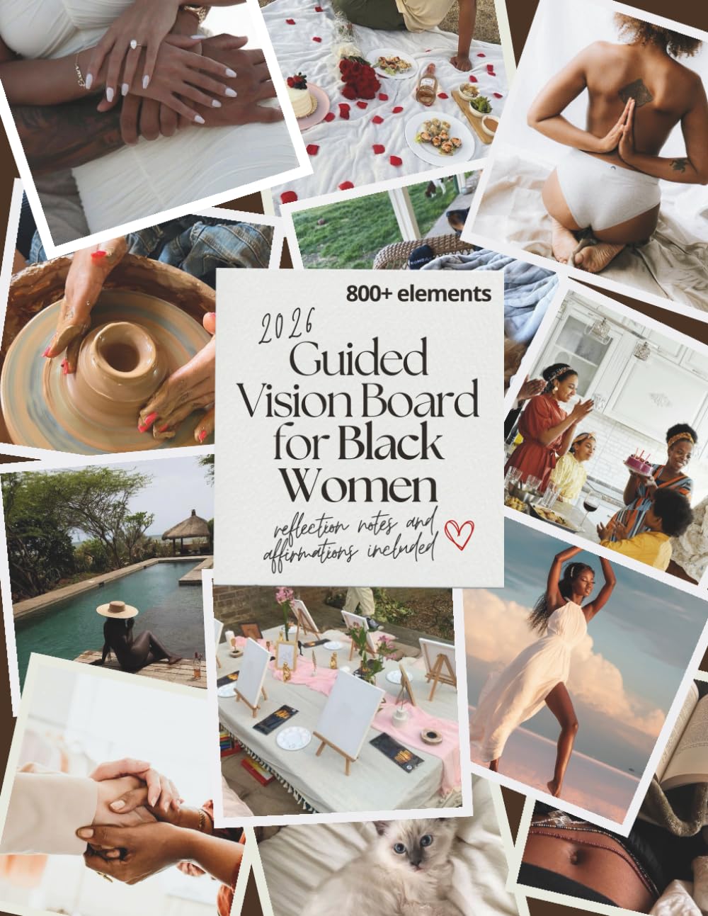 Vision Board Clip Art Book pour célébrer la femme noire et manifester ses rêves les plus grands