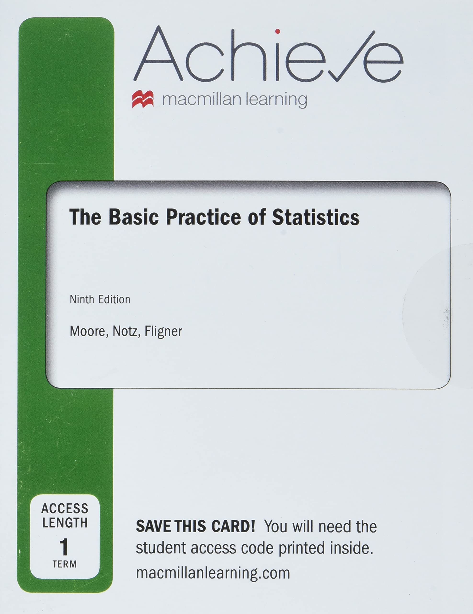 Achieve for The Basic Practice of Statistics (1-Term Access) [Blu-ray]