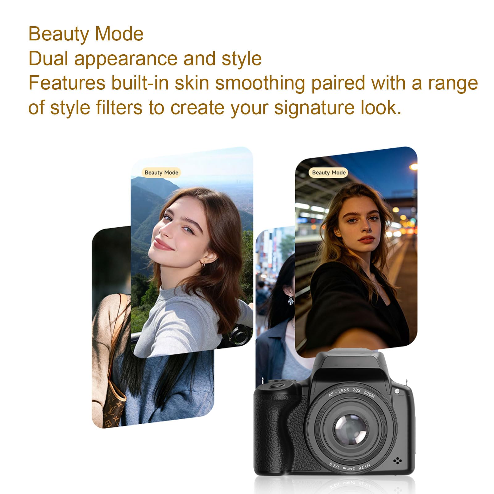 Fotocamera DSLR 4K con Mirino a Livello della e Sensore da 68 MP per gli Appassionati di Fotografia, Dimensioni Compatte