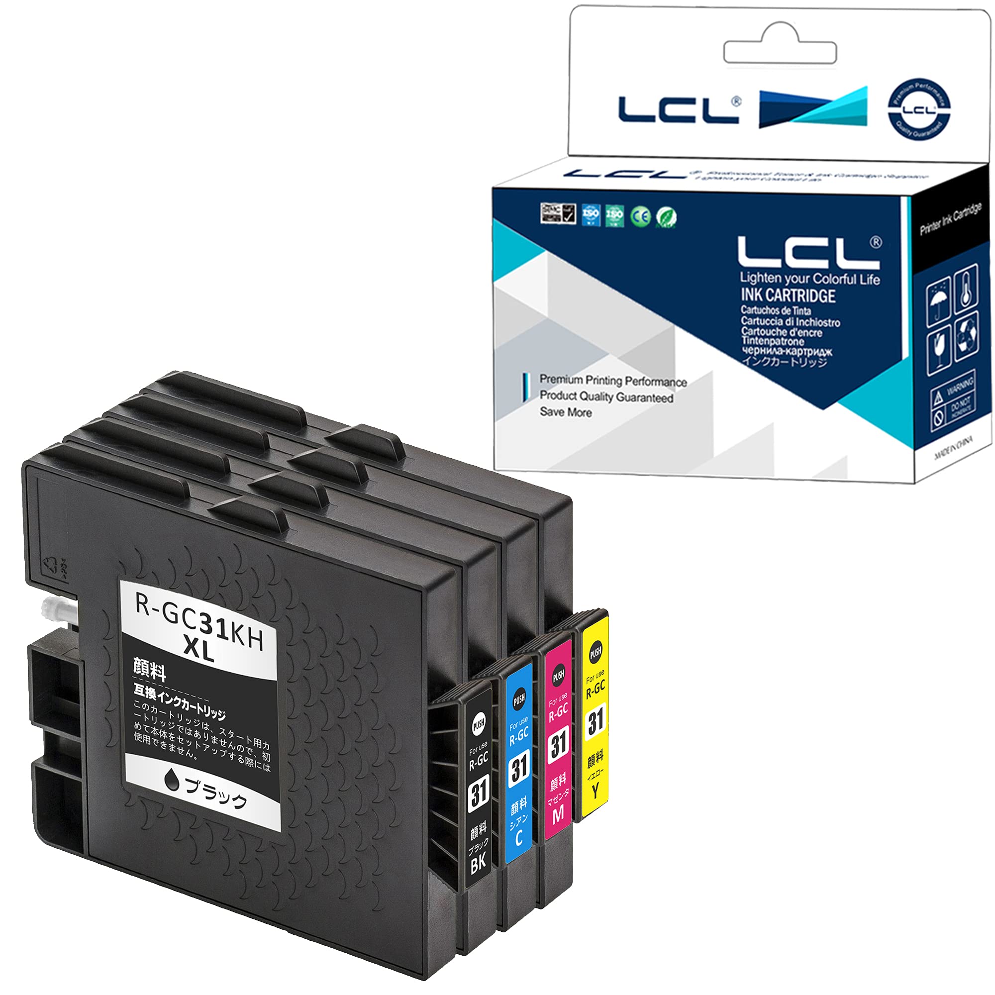Amazon.co.jp: LCL RICOH用 リコー用 GC-31 GC31 GC31H GC31K GC31KH 