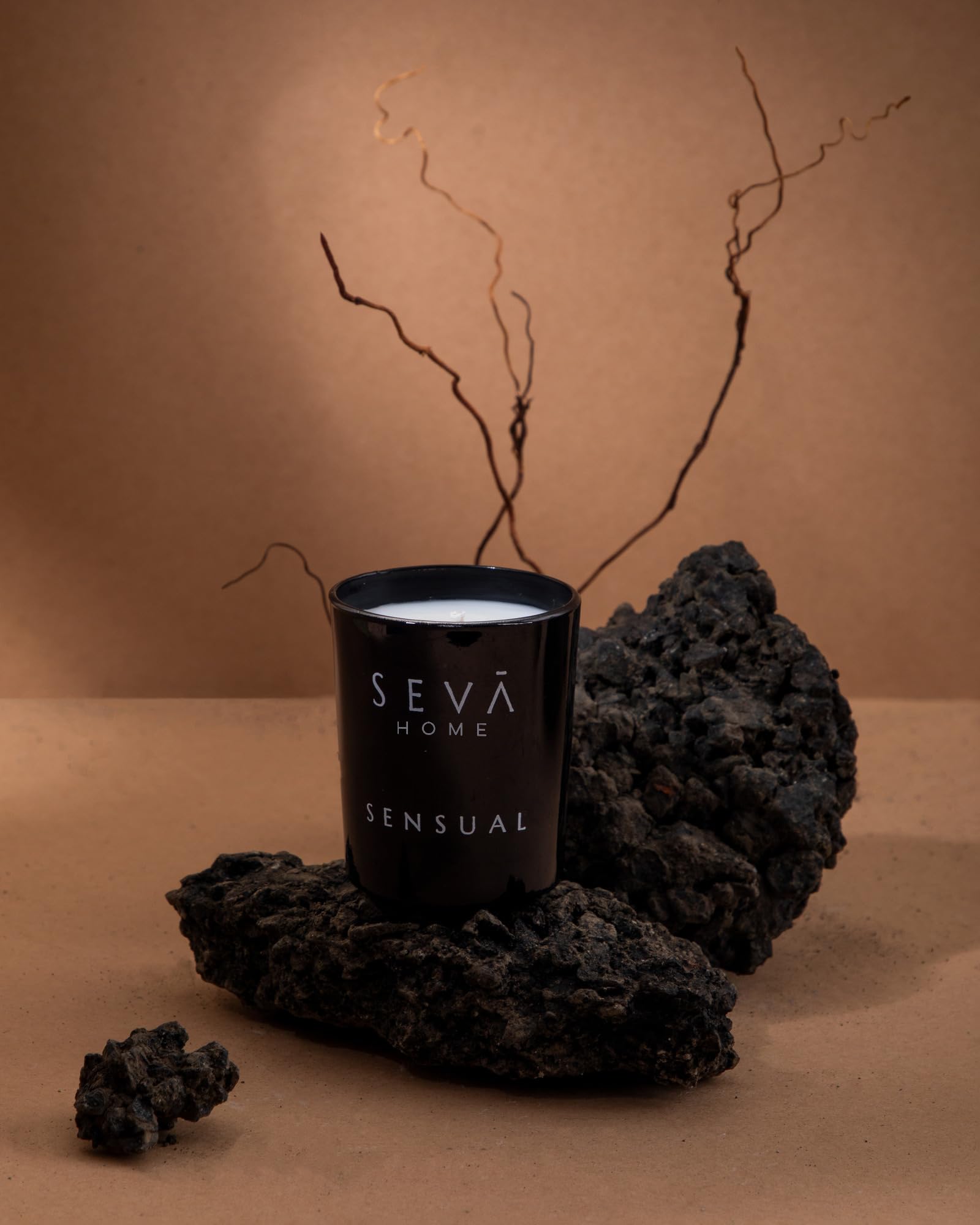 Sponsored Ad - The Vibes Small Sensual Candle | Rose & Saffron Aroma | 12H Burn | Natural Soy Wax Black Glass Candle | Romantic Décor & Gifting