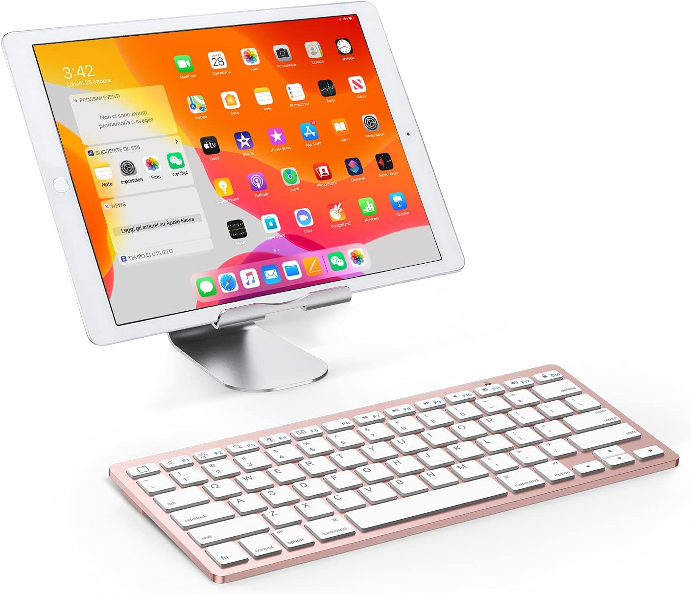 OMOTON KB066 Keyboard with iPad on Stand