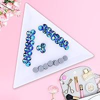 Vista 3 de Hot Fix - Diamantes de imitación de cristal con parte trasera plana, gemas de diamantes de 0.089 pulgadas (6ss 2880 piezas, Jet AB)