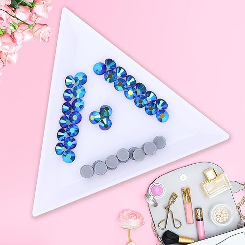 Miniatura 3 de Hot Fix - Diamantes de imitación de cristal con parte trasera plana, gemas de diamantes de 0.089 pulgadas (6ss 2880 piezas, Jet AB)